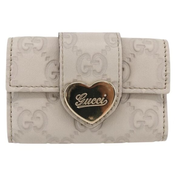 GUCCI Guccissima GG Canvas Key Case Leather White Auth - Picture 2 of 16